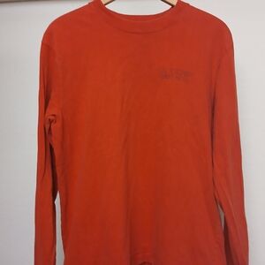 Abercrombie Orange Crewneck Tee with Subtle Chest Print Muscle Vintage Style L